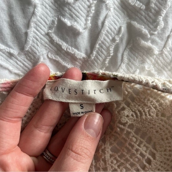 Love Stitch Floral Wrap Blouse with Crochet Design - Picture 9 of 9